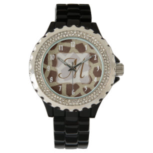 Giraffe Spot Animal Print Wild Cat Safari Watch