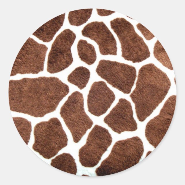 Giraffe spots classic round sticker (Front)