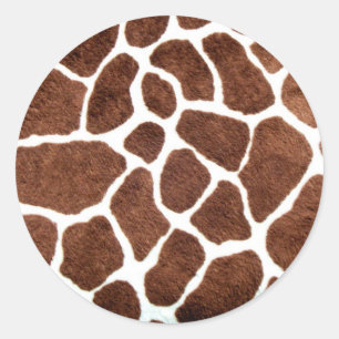 Giraffe spots classic round sticker
