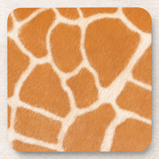 Giraffe Spots Exotic Fur Realistic Animal Print Coaster (Front)