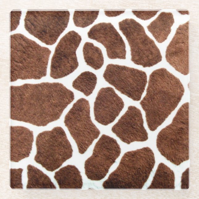 Giraffe spots glass coaster (Front)