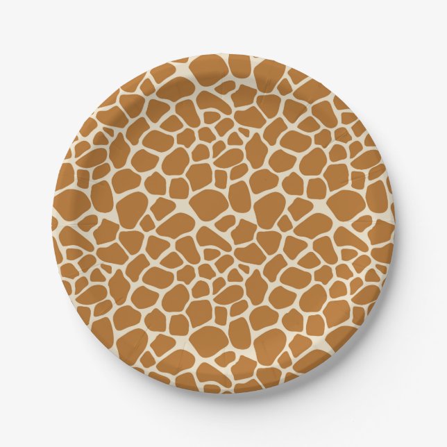 Giraffe Spots Paper Party Plates (Front)