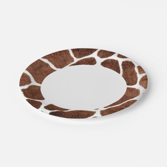 Giraffe spots paper plate (Angled)