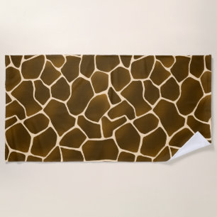 Giraffe Spots Wild Safari Animal Skin Print Beach Towel