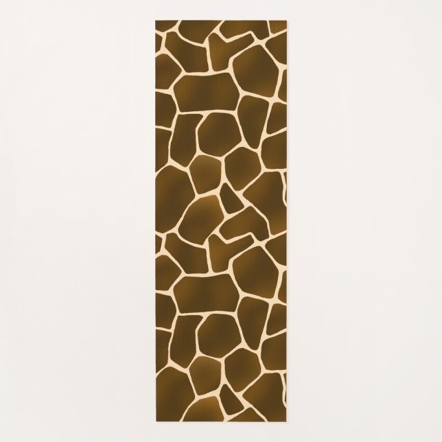 Giraffe Spots Wild Safari Animal Skin Print Yoga Mat (Front)