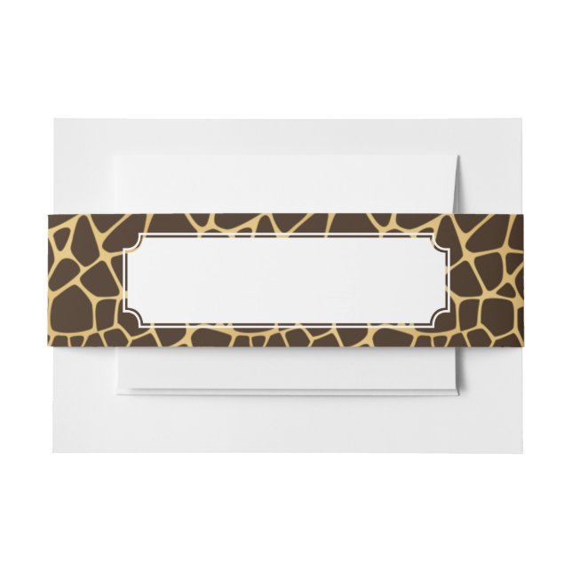 Giraffe Spotted Background Invitation Belly Band (Front Example)