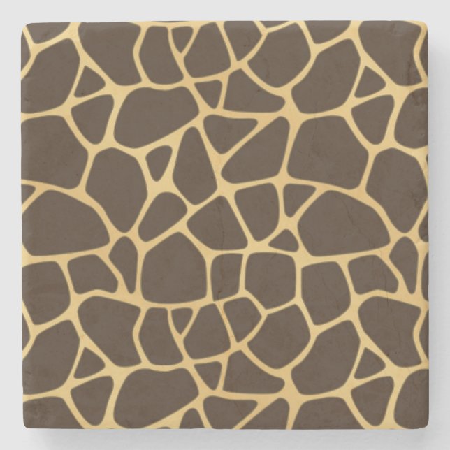 Giraffe Spotted Background Stone Coaster (Front)