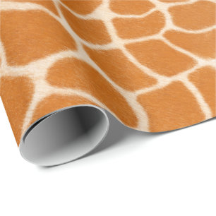 Giraffe Spotted Fur Charming Wild Animal Print Wrapping Paper