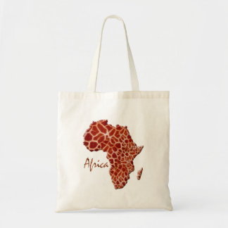 Giraffe-spotted Map of Africa Tote Bag