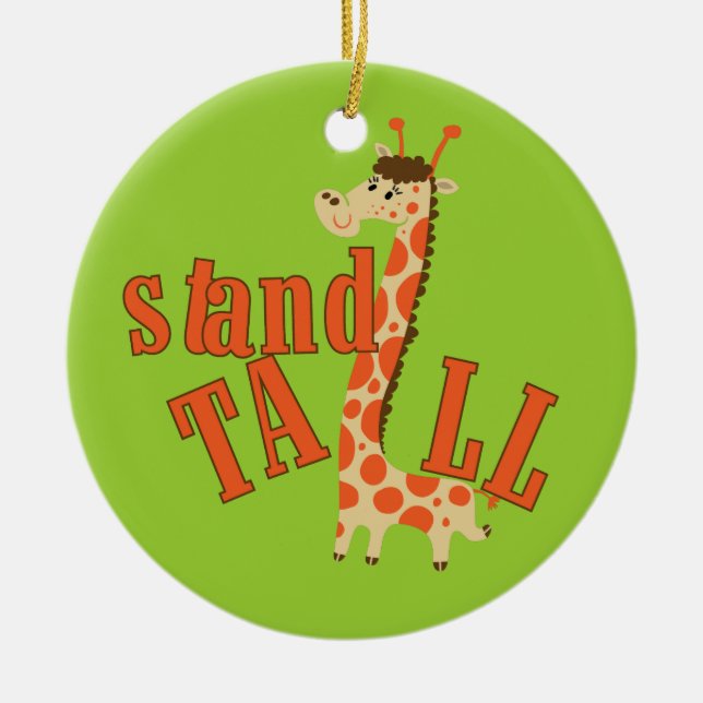 Giraffe Stand Tall Ceramic Tree Decoration (Front)