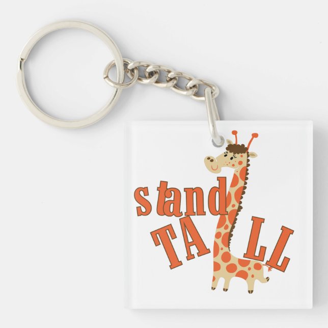 Giraffe Stand Tall Key Ring (Front)