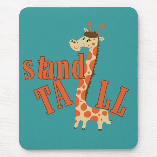 Giraffe Stand Tall Mouse Mat (Front)