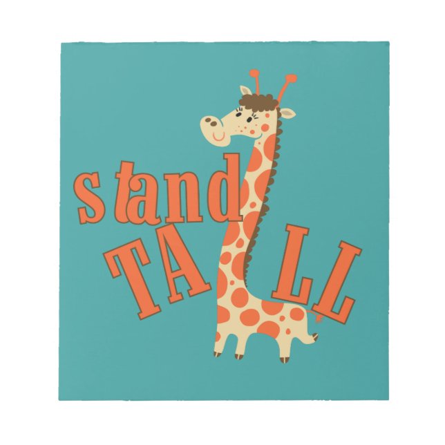 Giraffe Stand Tall Notepad (Front)