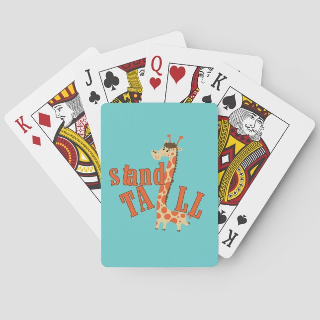 Giraffe Stand Tall Playing Cards (Back)