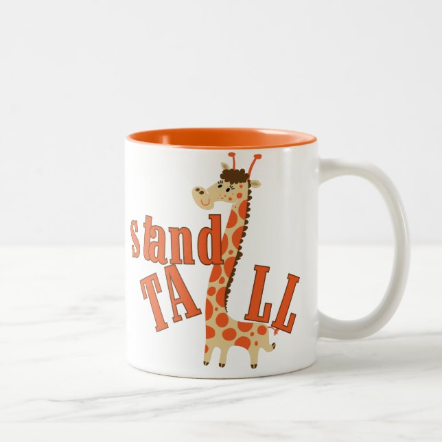 Giraffe Stand Tall Two-Tone Coffee Mug (Right)