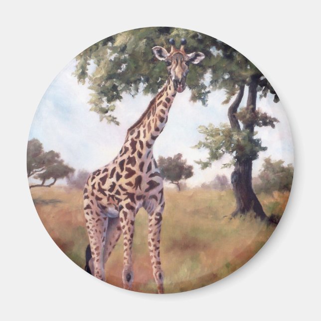 Giraffe Standing Tall Magnet (Front)