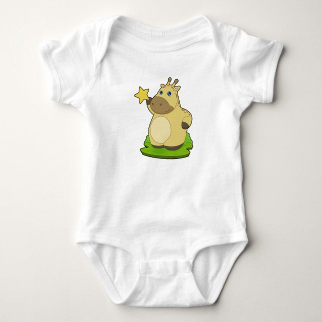 Giraffe Star Baby Bodysuit (Front)