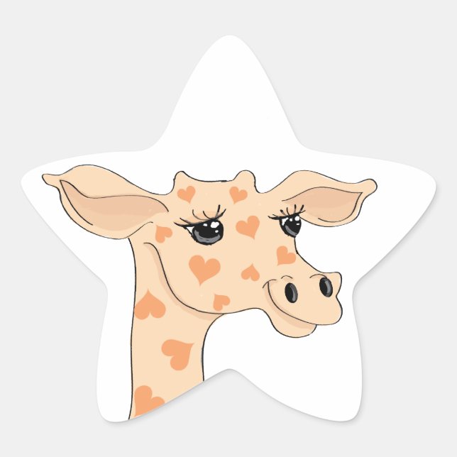 Giraffe Star Sticker (Front)