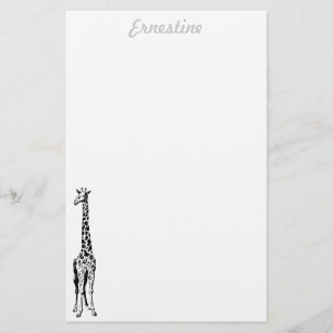 Giraffe stationery - personalised