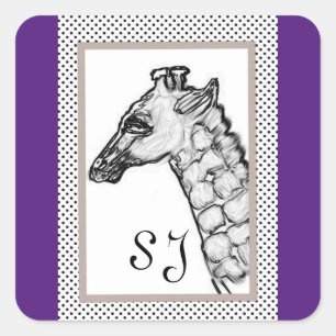giraffe stickers for sealing letters or decorating
