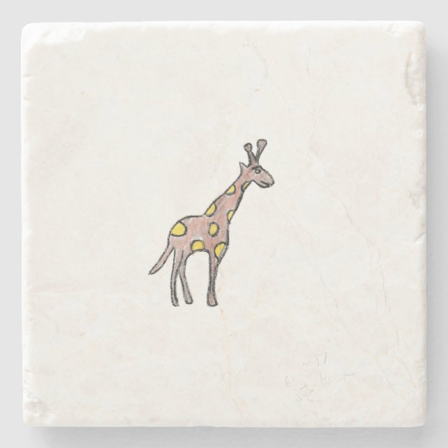 Giraffe  stone coaster (Front)