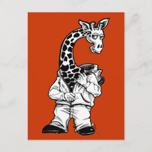 Giraffe-Suit Postcard