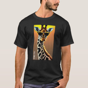 Giraffe Sunglasses Wildlife Animals Zoo Safari T-Shirt