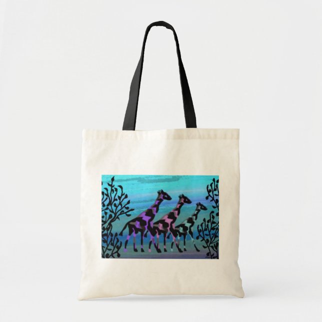 Giraffe Sunrise Tote (Front)