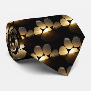 Giraffe Sunset Footprint Neck Tie