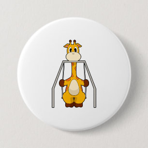 Giraffe Swing 7.5 Cm Round Badge