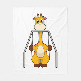 Giraffe Swing Fleece Blanket