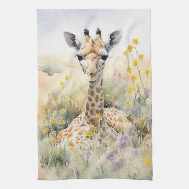 Giraffe  tea towel (Vertical)