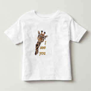 Giraffe.Text.I see you Toddler T-Shirt