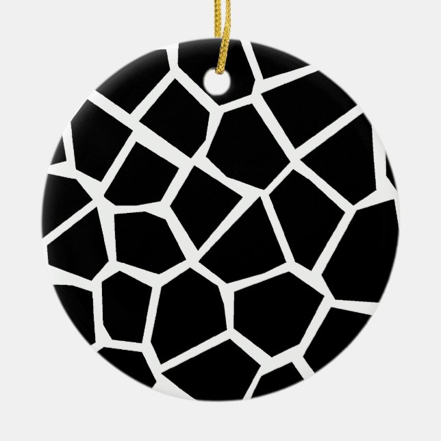 Giraffe Texture Ceramic Tree Decoration (Front)