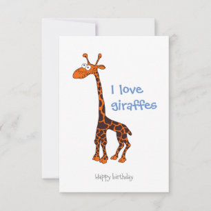 Giraffe Thank You Card