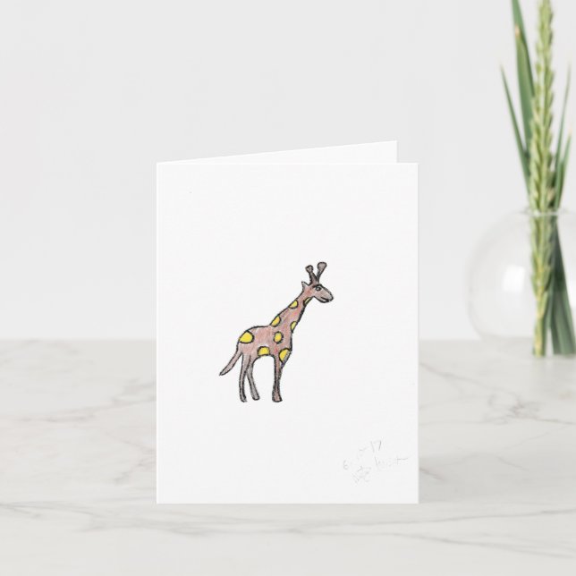 Giraffe  thank you card (Front)