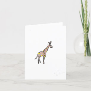 Giraffe thank you card