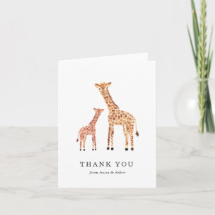 Giraffe Thank You Card