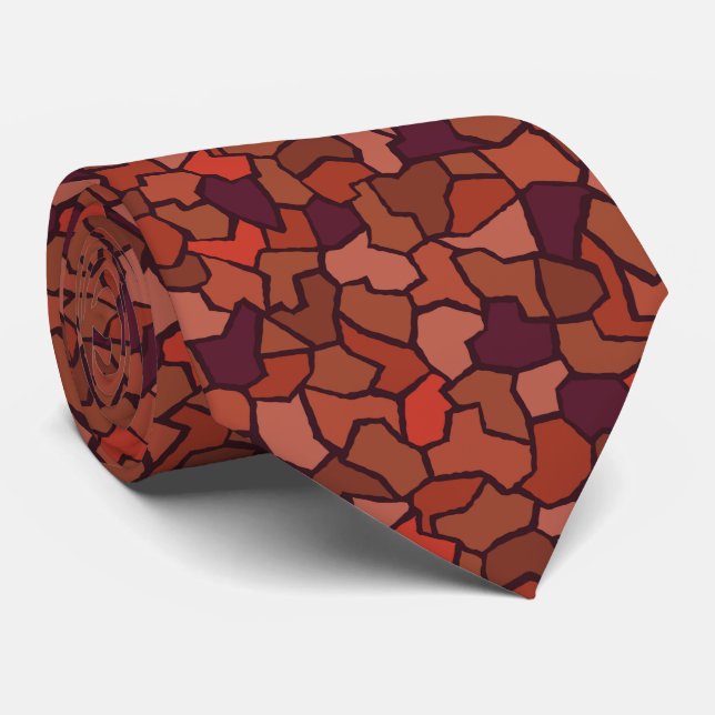 Giraffe Tie - Giraffe Pattern Men’s Neck Tie (Rolled)