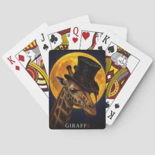 Giraffe Top Hat Gothic Surreal Playing Cards