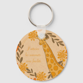 giraffe,totem animal,chakra,positive affirmation key ring