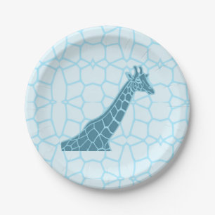 Giraffe Tower Birthday Paper Plate
