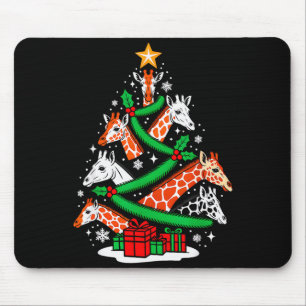 Giraffe Tree Christmas Giraffe Lover Xmas Squad Me Mouse Mat