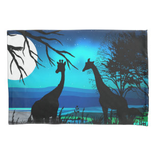 Giraffe Twins Africa Personalise Destiny Destiny'S Pillowcase