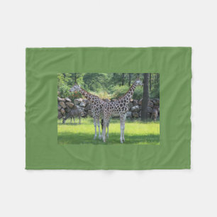 Giraffe Twins Cute Personalise Destiny Destiny'S Fleece Blanket