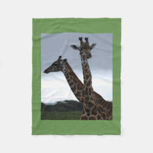 Giraffe Twins Cute Personalise Destiny Destiny'S Fleece Blanket