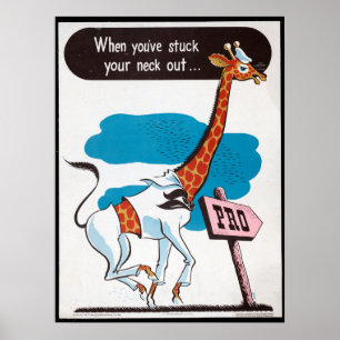 Giraffe Unedited Vintage Photos Old Aesthetic Pict Poster