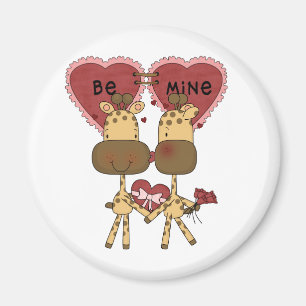 Giraffe Valentine Love  T-shirts and Gifts Magnet