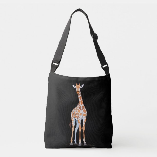 Giraffe Vector Art with Vibrant Colours Crossbody Bag (Front)