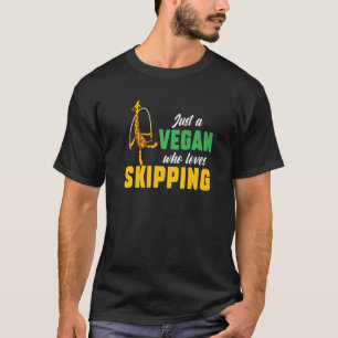 Giraffe Vegan Who Loves Rope Skipping Rope Jumping T-Shirt